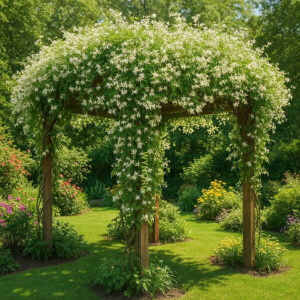 cat's claw & manimulla jasmine | yellow & white flowering vine combo | fast cover for fences & trellises cat's claw & manimulla jasmine | yellow & white flowering vine combo | fast cover for fences & trellises