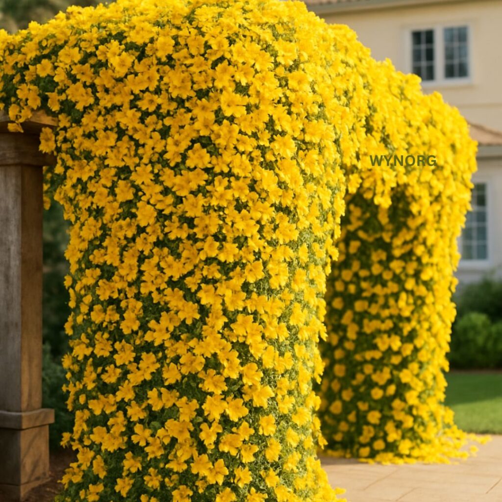 cat's claw & manimulla jasmine | yellow & white flowering vine combo | fast cover for fences & trellises cat's claw & manimulla jasmine | yellow & white flowering vine combo | fast cover for fences & trellises