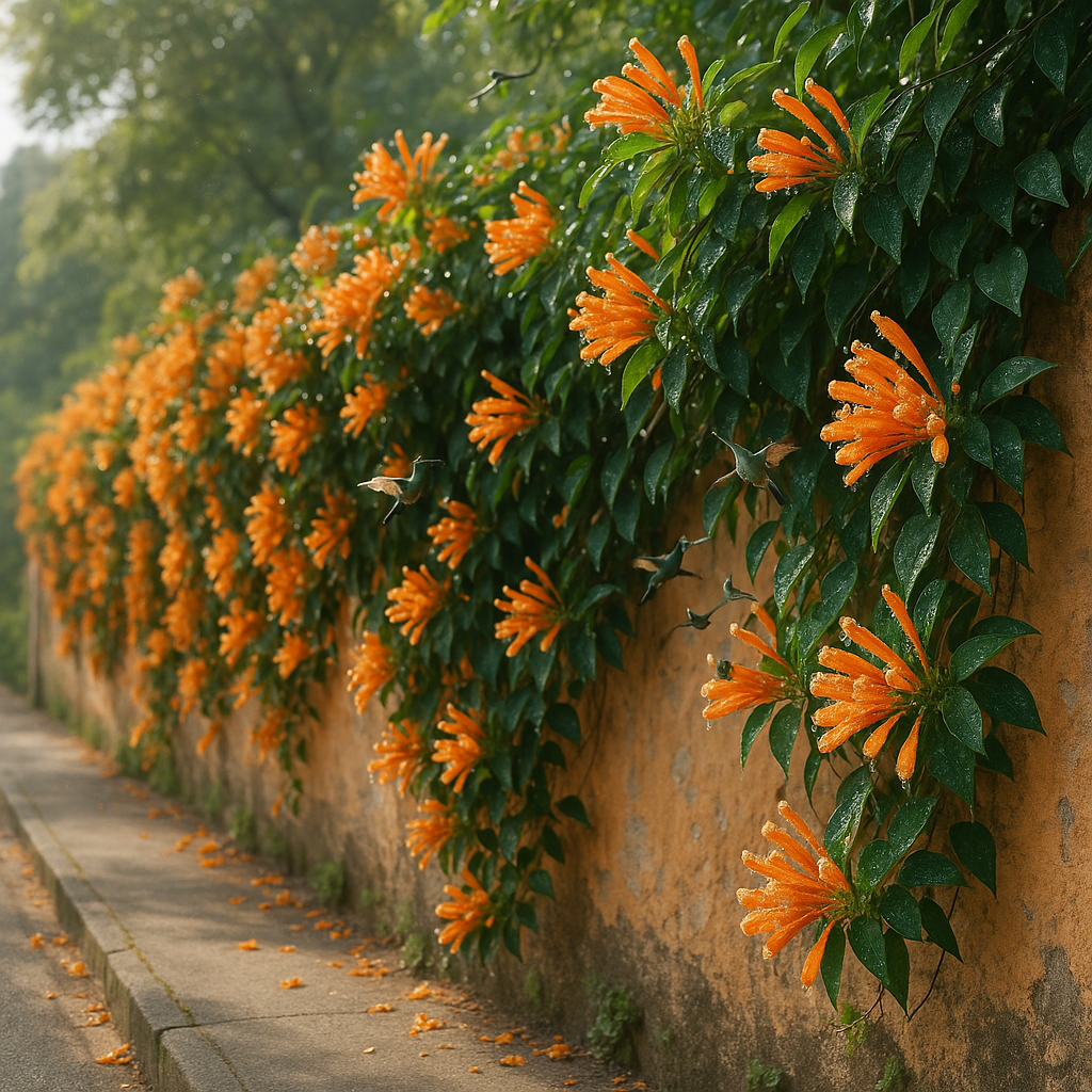 drooping funnel shaped trumpet flowers.