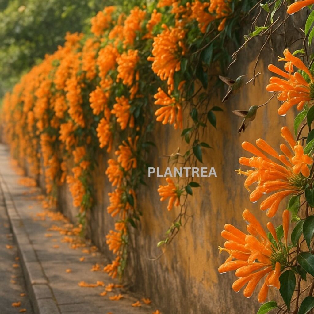 drooping funnel shaped trumpet flowers.