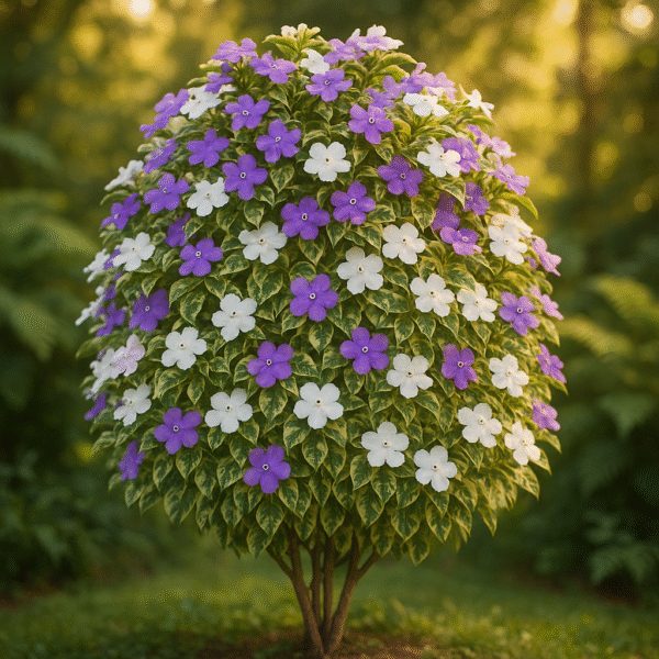 yesterday, today & tomorrow plant (brunfelsia) – unique color changing flowering shrub