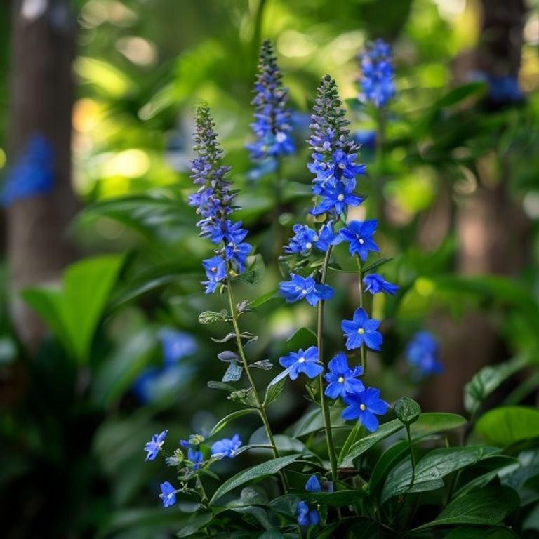 botanical photography of blue daze evolvulus glomeratus visual appearance blue daze tropical pla