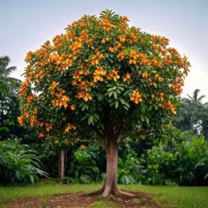 botanical photography of ashoka tree saraca asoca visual appearance ashoka tree tropical plant w