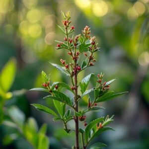 botanical photography of ashwagandha withania somnifera visual appearance small oval leaves with