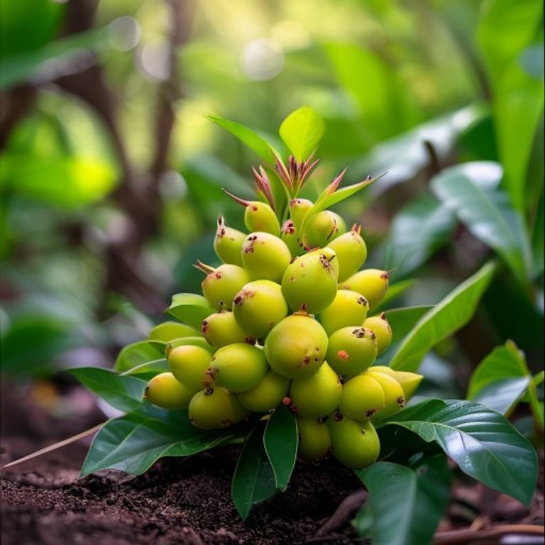 botanical photography of baraba fruit visual appearance baraba fruit tropical plant with lush gree