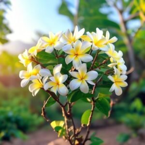 botanical photography of champa plumeria plumeria rubra visual appearance waxy five petaled wh