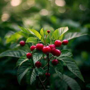 botanical photography of cherry of rio grande visual appearance cherry of rio grande tropical plan