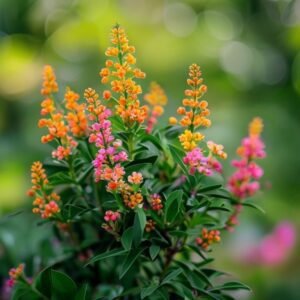 botanical photography of lantana lantana camara visual appearance small multicolored orange yell