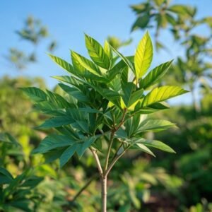 botanical photography of neem azadirachta indica visual appearance pinnate compound leaves with