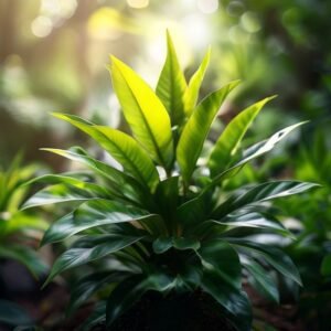 botanical photography of olosopo visual appearance olosopo tropical plant with lush green foliage
