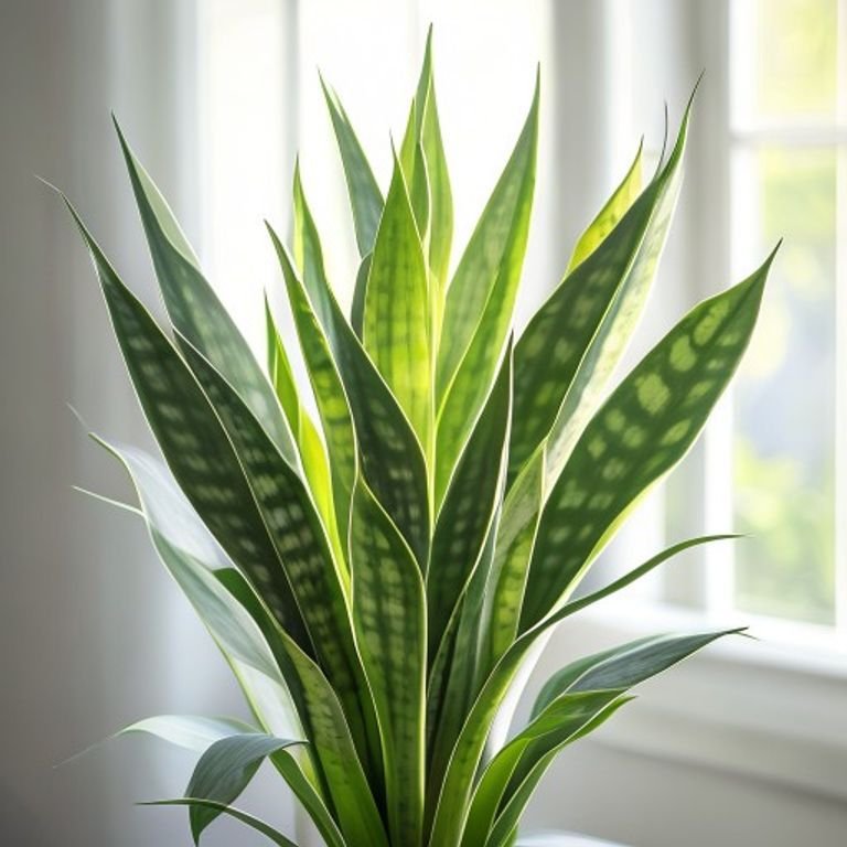 botanical photography of snake plant sansevieria trifasciata visual appearance tall stiff uprigh