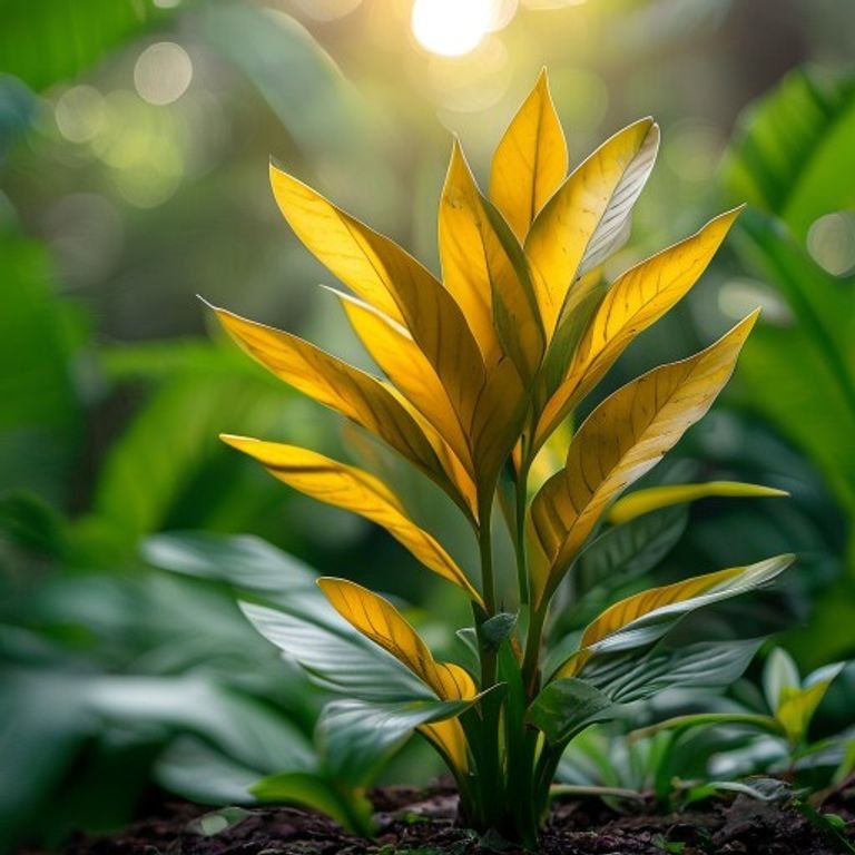 botanical photography of yellow grumi chama visual appearance yellow grumi chama tropical plant wi